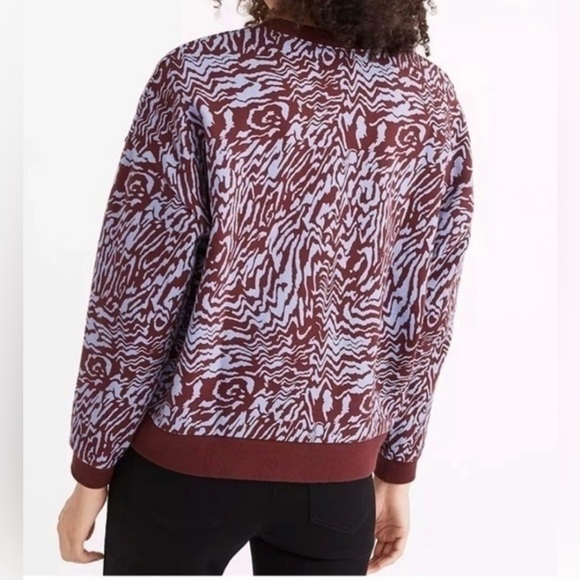 Madewell Sweatshirt Women's XS Tigerized Print Oversized Pullover Sweatshirt - Picture 2 of 9